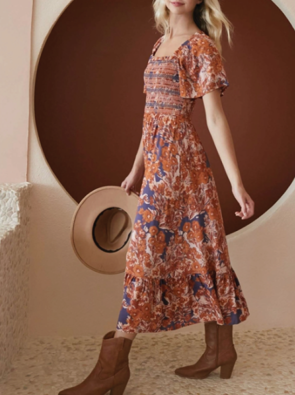 everly floral maxi dress Everly