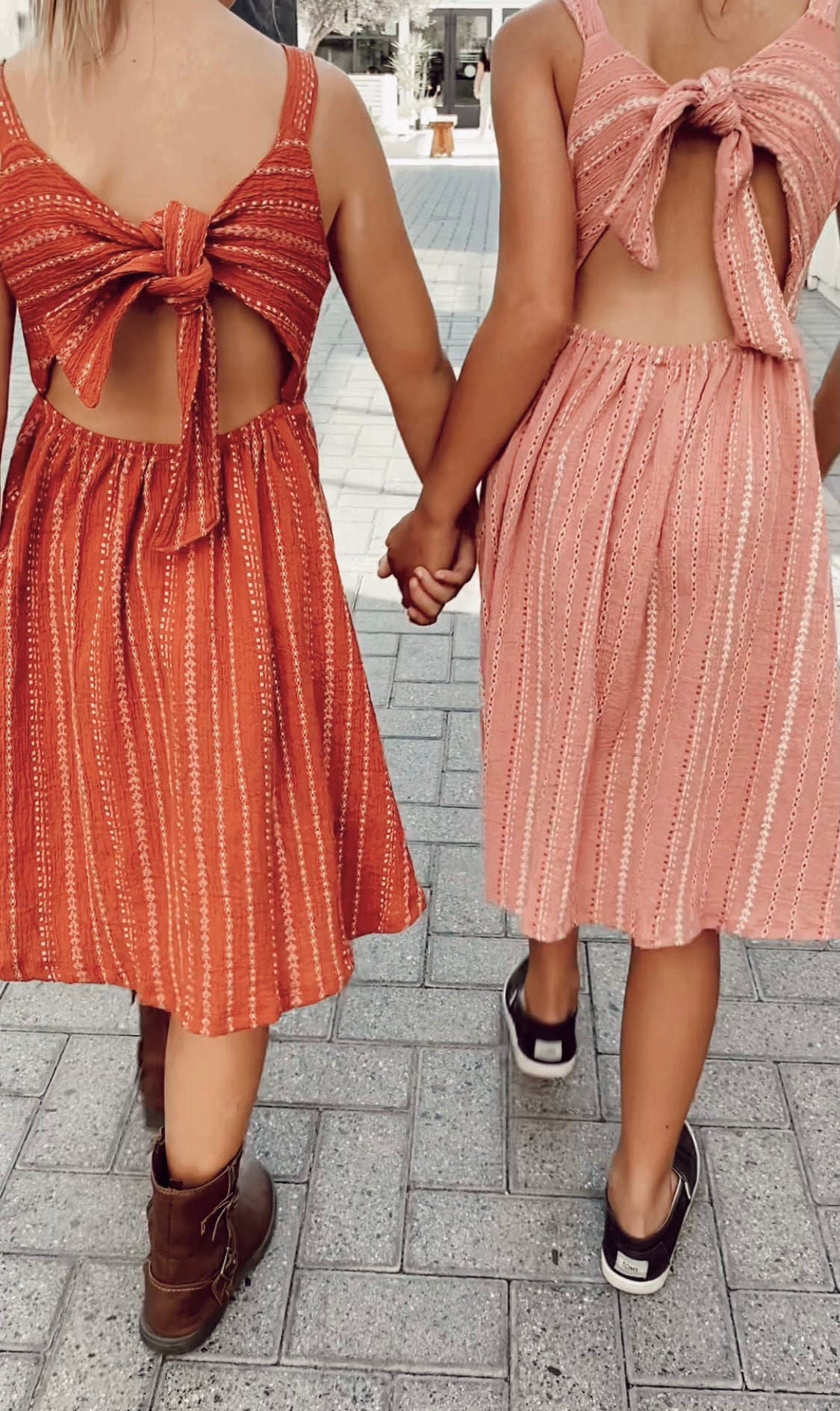 open back dress in mauve gauze