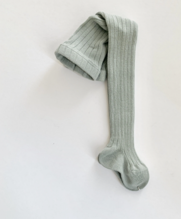 ribbed tights | dry green