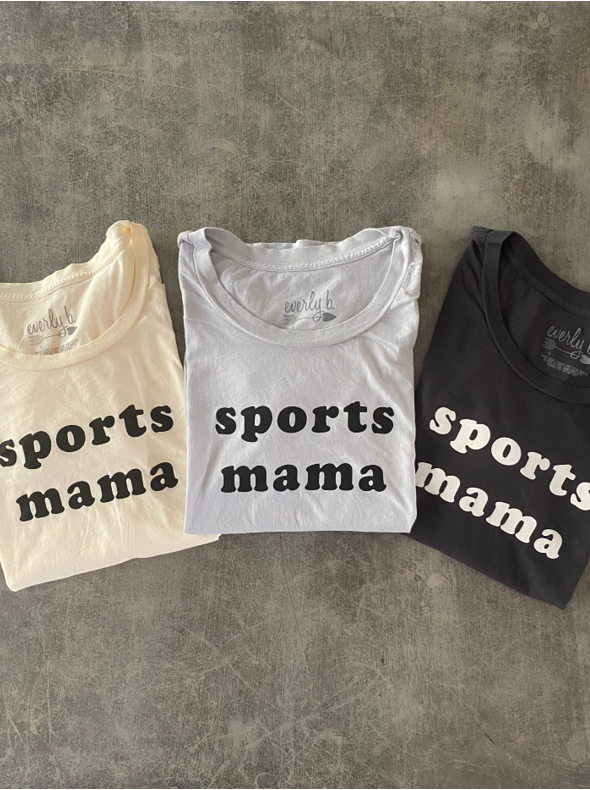 sports mama tee | vintage black