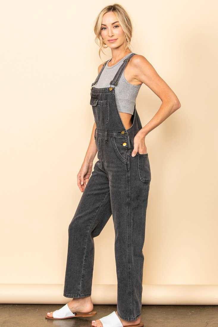 Vintage Washed Denim Overalls