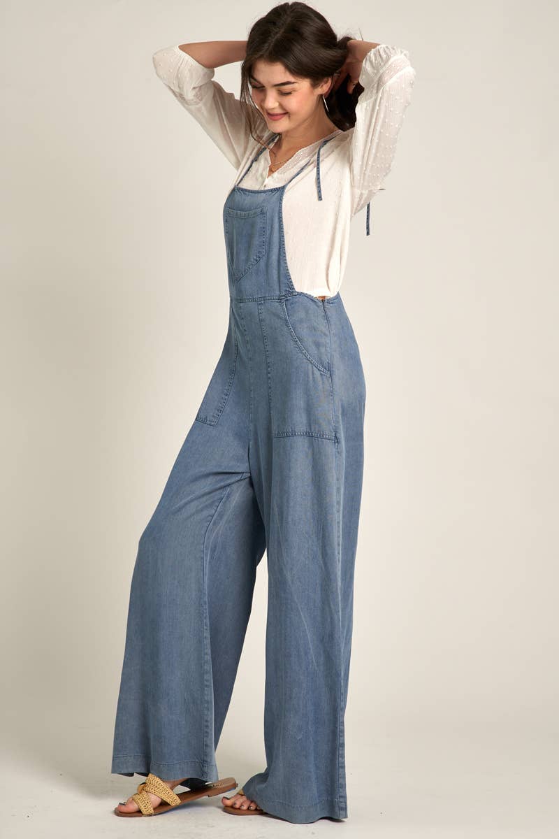 Soft denim adjustable Jumpsuit