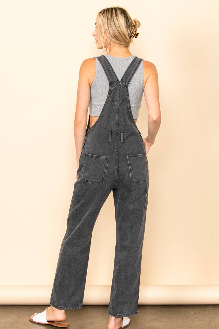 Vintage Washed Denim Overalls