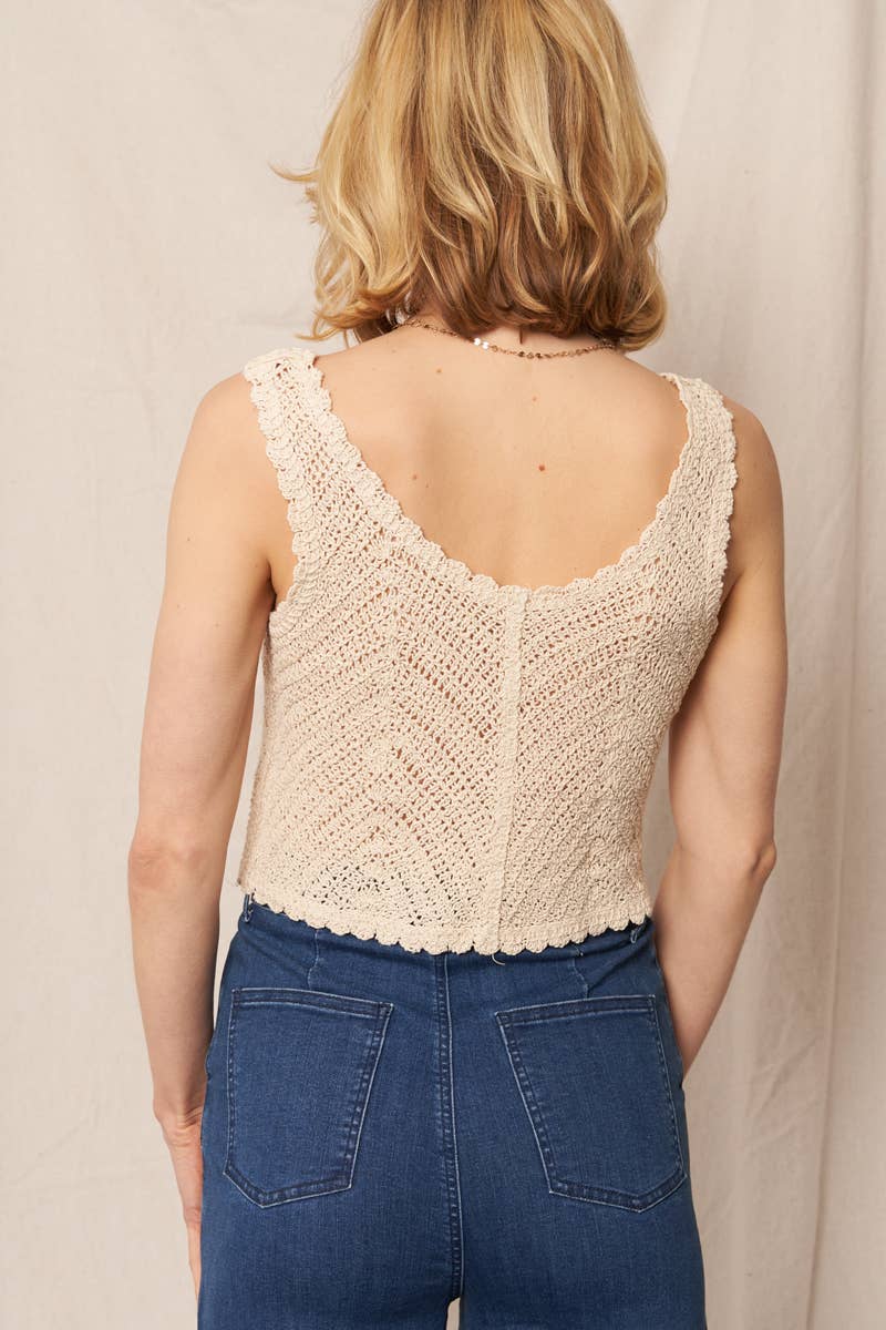 Sleeveless Crochet Top