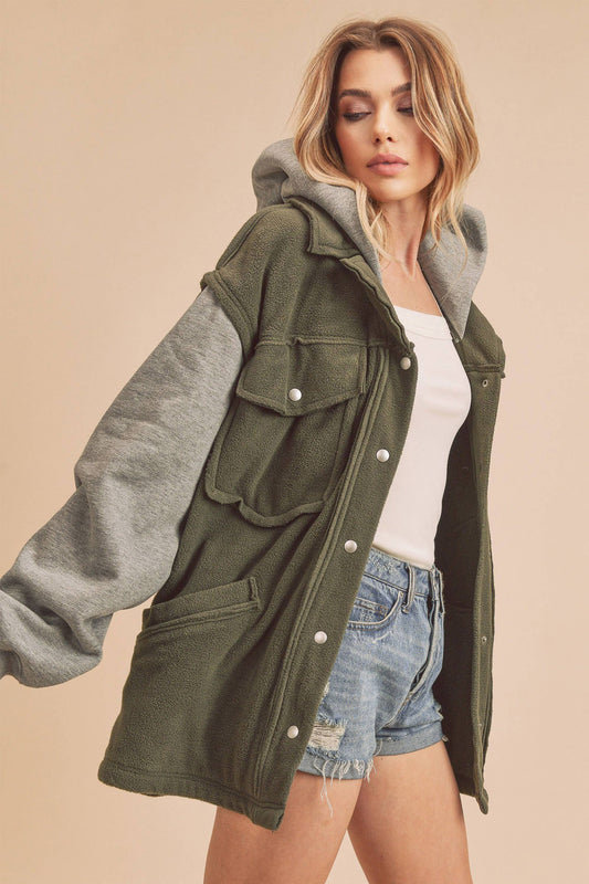 Oversized sweatshirt jacket