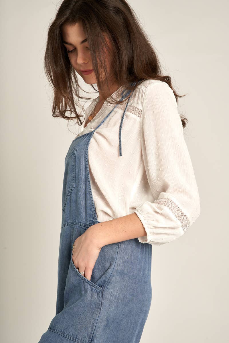 Soft denim adjustable Jumpsuit