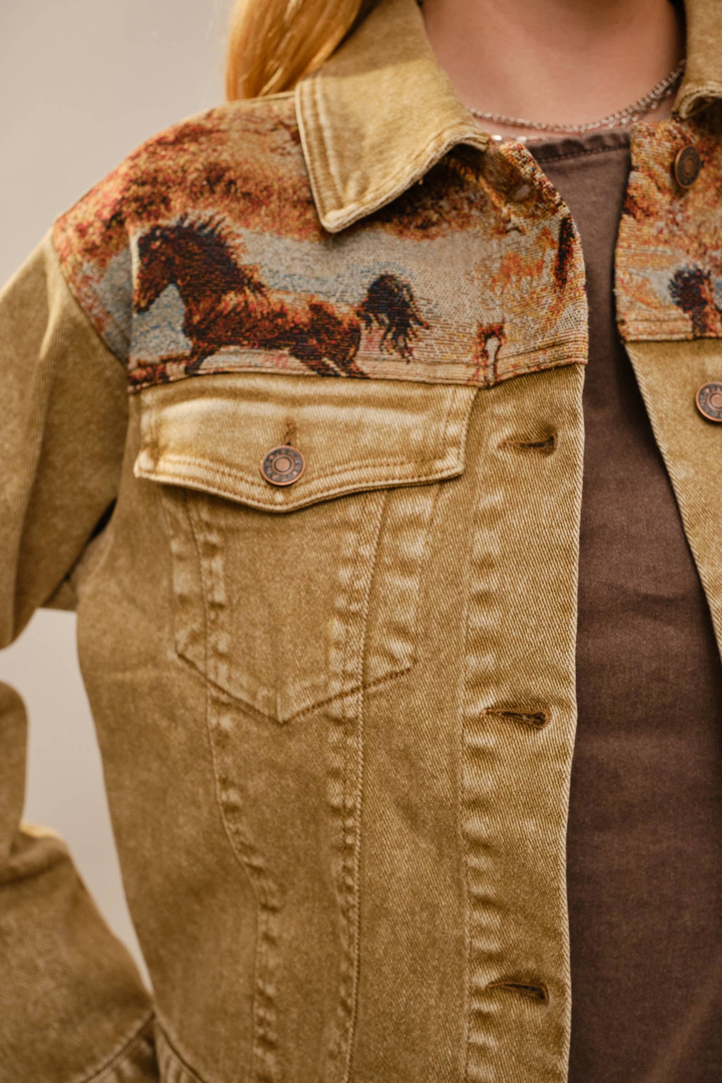 Western Tapestry Denim Jacket