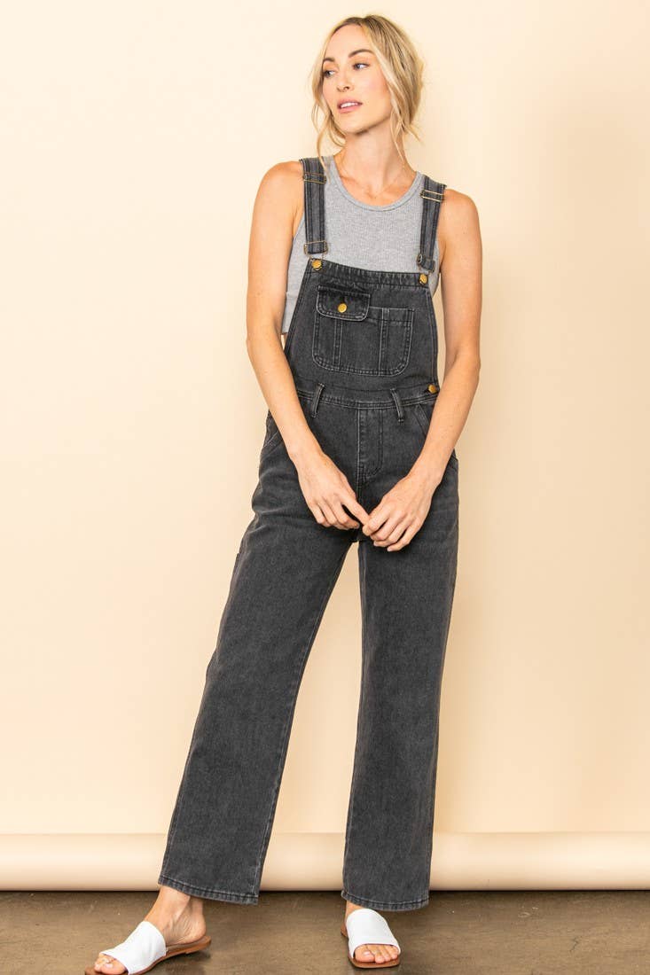 Vintage Washed Denim Overalls