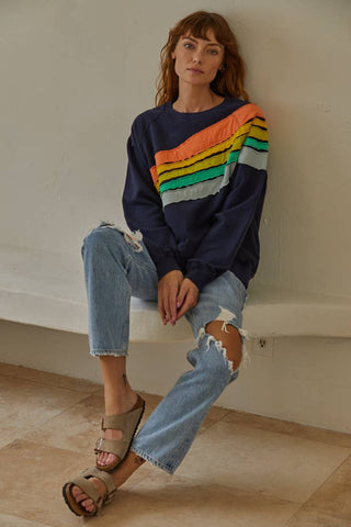 soccer mama embroidered sweatshirt | navy