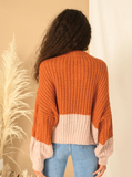 contrast rust sweater