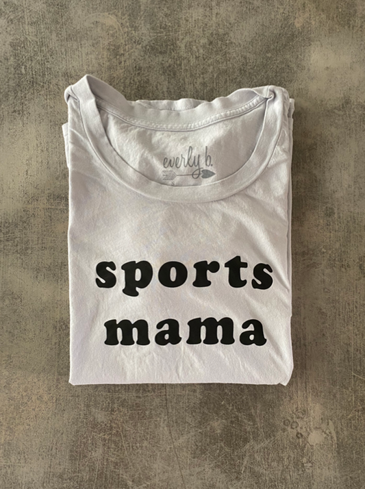 sports mama tee | dusty blue